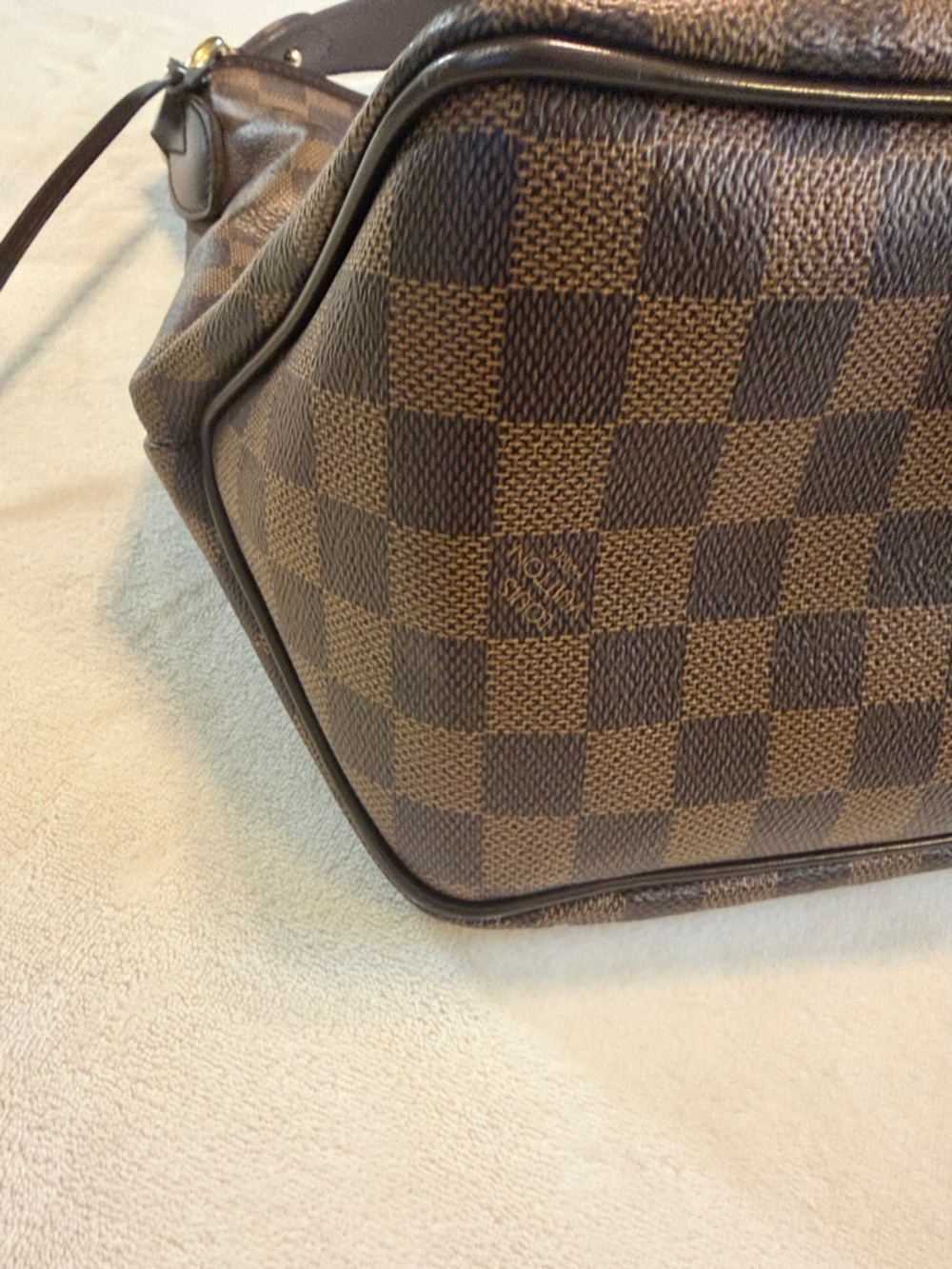 Louis Vuitton Brown Damier Ebene Hobo with Red Interior - Picture 6 of 12
